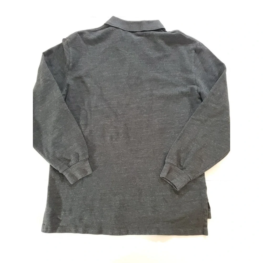 Ralph Lauren Polo Shirt Mens L‎ Dark Gray Pony Casual Long Sleeve